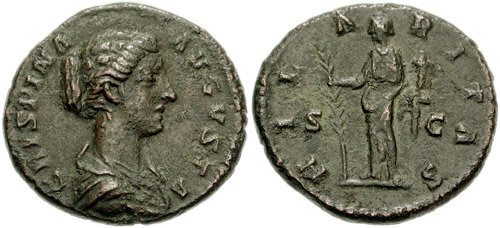crispina roman coin as